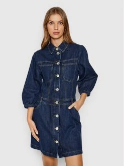 JOOP! Jeans Γυναίκες Φορέματα σε Στυλ Πουκάμισο & Σεμιζιέ Φόρεμα τζιν 58 JW221D105 30030650 Σκούρο μπλε Regular Fit