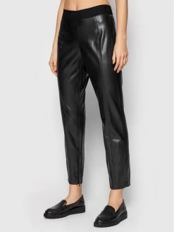 JOOP! Γυναίκες Δερμάτινα Παντελόνια Παντελόνι από απομίμηση δέρματος JP708 Sophia 30029059 Μαύρο Slim Fit